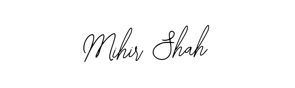 The best way (Bearetta-2O07w) to make a short signature is to pick only two or three words in your name. The name Mihir Shah include a total of six letters. For converting this name. Mihir Shah signature style 12 images and pictures png