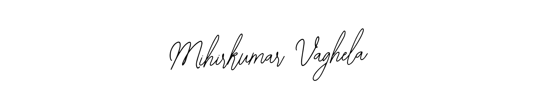 How to make Mihirkumar Vaghela name signature. Use Bearetta-2O07w style for creating short signs online. This is the latest handwritten sign. Mihirkumar Vaghela signature style 12 images and pictures png