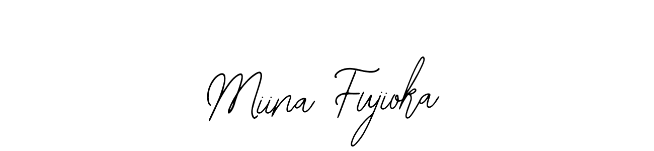 Bearetta-2O07w is a professional signature style that is perfect for those who want to add a touch of class to their signature. It is also a great choice for those who want to make their signature more unique. Get Miina Fujioka name to fancy signature for free. Miina Fujioka signature style 12 images and pictures png