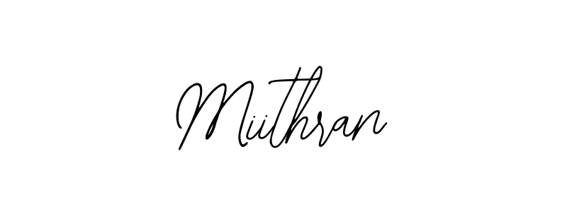Use a signature maker to create a handwritten signature online. With this signature software, you can design (Bearetta-2O07w) your own signature for name Miithran. Miithran signature style 12 images and pictures png