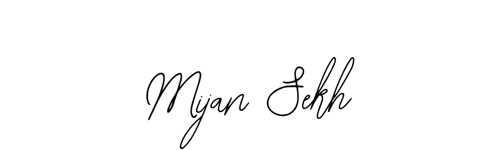 if you are searching for the best signature style for your name Mijan Sekh. so please give up your signature search. here we have designed multiple signature styles  using Bearetta-2O07w. Mijan Sekh signature style 12 images and pictures png