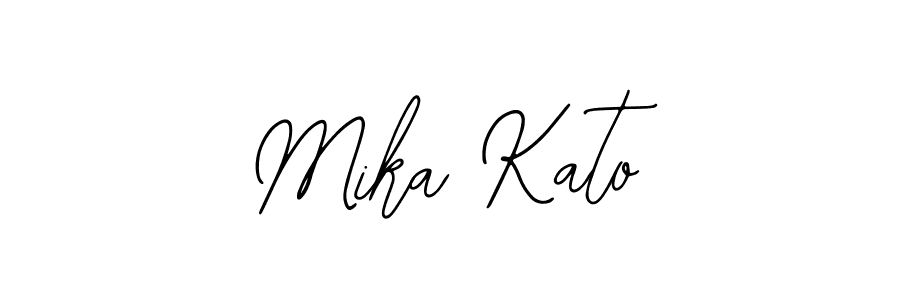 if you are searching for the best signature style for your name Mika Kato. so please give up your signature search. here we have designed multiple signature styles  using Bearetta-2O07w. Mika Kato signature style 12 images and pictures png