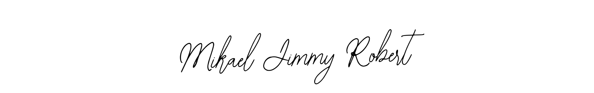 The best way (Bearetta-2O07w) to make a short signature is to pick only two or three words in your name. The name Mikael Jimmy Robert include a total of six letters. For converting this name. Mikael Jimmy Robert signature style 12 images and pictures png