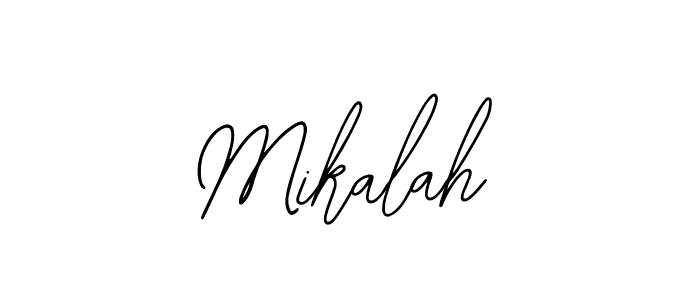 Make a beautiful signature design for name Mikalah. With this signature (Bearetta-2O07w) style, you can create a handwritten signature for free. Mikalah signature style 12 images and pictures png
