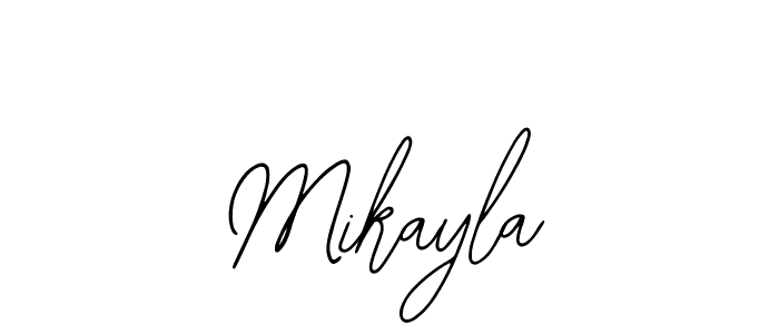Use a signature maker to create a handwritten signature online. With this signature software, you can design (Bearetta-2O07w) your own signature for name Mikayla. Mikayla signature style 12 images and pictures png