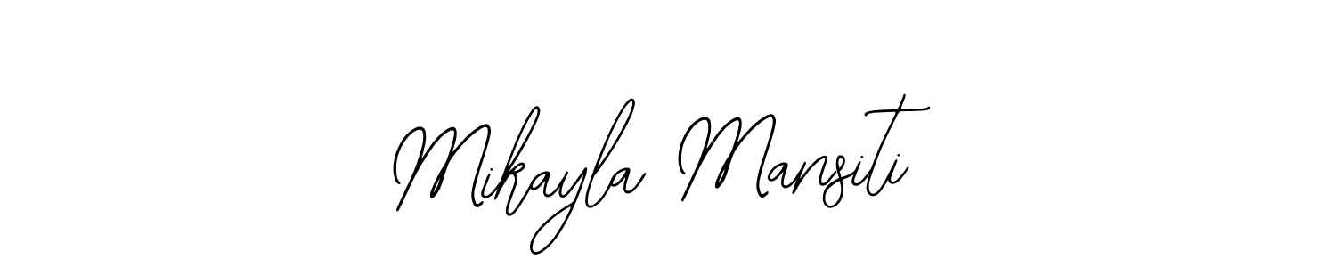 Make a short Mikayla Mansiti signature style. Manage your documents anywhere anytime using Bearetta-2O07w. Create and add eSignatures, submit forms, share and send files easily. Mikayla Mansiti signature style 12 images and pictures png