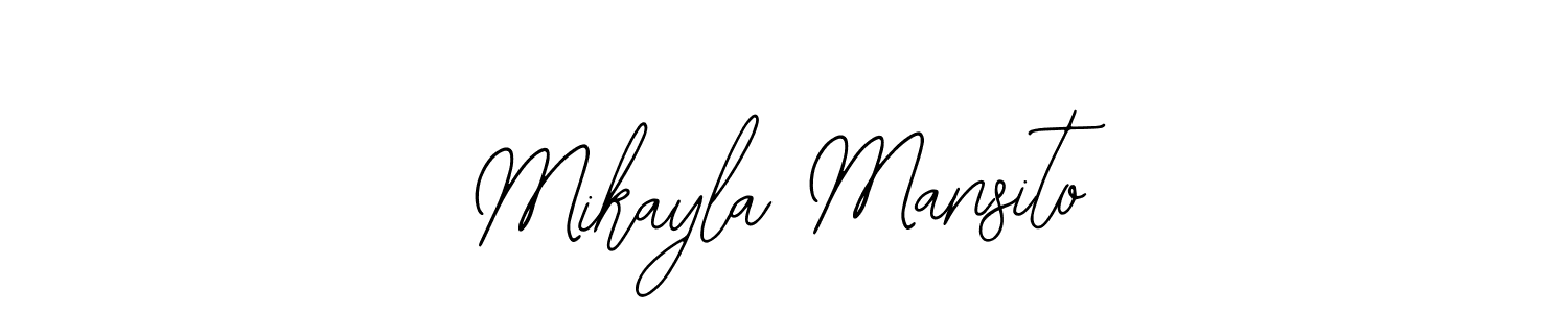 if you are searching for the best signature style for your name Mikayla Mansito. so please give up your signature search. here we have designed multiple signature styles  using Bearetta-2O07w. Mikayla Mansito signature style 12 images and pictures png