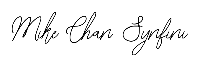 Create your official email sign-off with Mike Chan Synfini name in Bearetta-2O07w style. Crisp, clean, and perfectly legible across all screens. Mike Chan Synfini signature style 12 images and pictures png