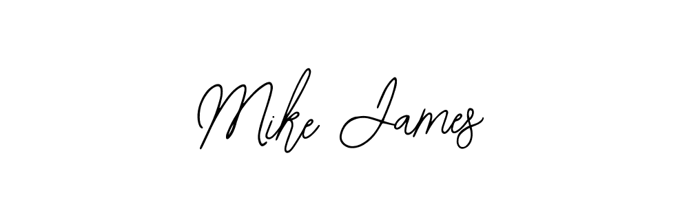 Use a signature maker to create a handwritten signature online. With this signature software, you can design (Bearetta-2O07w) your own signature for name Mike James. Mike James signature style 12 images and pictures png