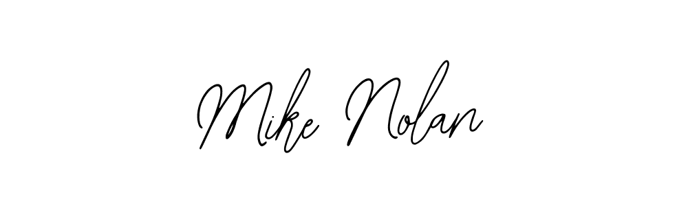 How to make Mike Nolan name signature. Use Bearetta-2O07w style for creating short signs online. This is the latest handwritten sign. Mike Nolan signature style 12 images and pictures png