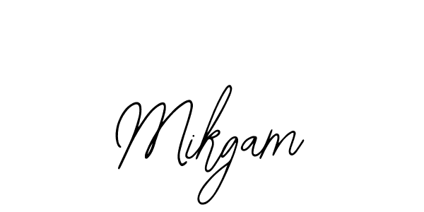 You should practise on your own different ways (Bearetta-2O07w) to write your name (Mikgam) in signature. don't let someone else do it for you. Mikgam signature style 12 images and pictures png