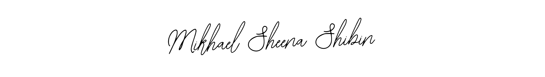 if you are searching for the best signature style for your name Mikhael Sheena Shibin. so please give up your signature search. here we have designed multiple signature styles  using Bearetta-2O07w. Mikhael Sheena Shibin signature style 12 images and pictures png