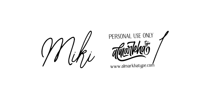 How to make Miki @1 name signature. Use Bearetta-2O07w style for creating short signs online. This is the latest handwritten sign. Miki @1 signature style 12 images and pictures png