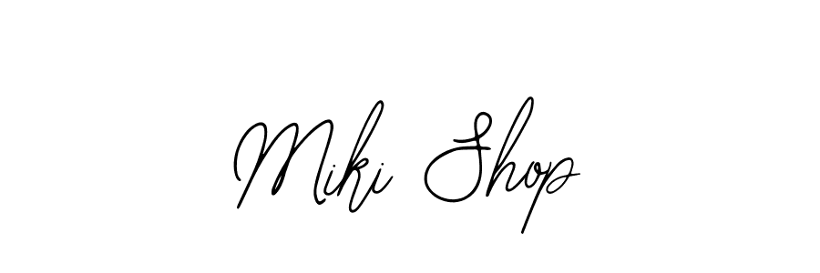 Use a signature maker to create a handwritten signature online. With this signature software, you can design (Bearetta-2O07w) your own signature for name Miki Shop. Miki Shop signature style 12 images and pictures png