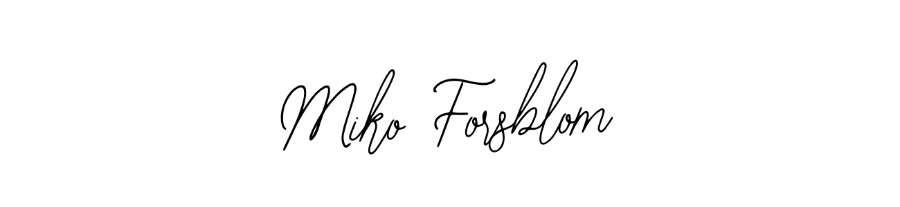 The best way (Bearetta-2O07w) to make a short signature is to pick only two or three words in your name. The name Miko Forsblom include a total of six letters. For converting this name. Miko Forsblom signature style 12 images and pictures png