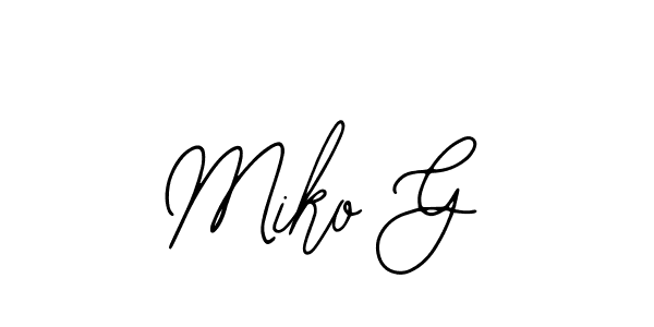 Make a beautiful signature design for name Miko G. Use this online signature maker to create a handwritten signature for free. Miko G signature style 12 images and pictures png