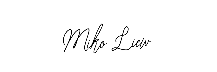 Make a beautiful signature design for name Miko Liew. With this signature (Bearetta-2O07w) style, you can create a handwritten signature for free. Miko Liew signature style 12 images and pictures png