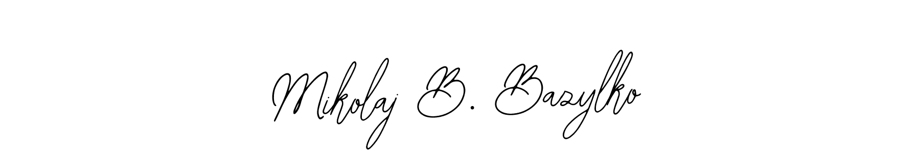 How to Draw Mikolaj B. Bazylko signature style? Bearetta-2O07w is a latest design signature styles for name Mikolaj B. Bazylko. Mikolaj B. Bazylko signature style 12 images and pictures png