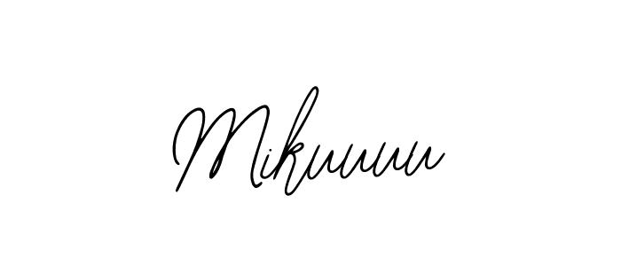 Use a signature maker to create a handwritten signature online. With this signature software, you can design (Bearetta-2O07w) your own signature for name Mikuuuu. Mikuuuu signature style 12 images and pictures png