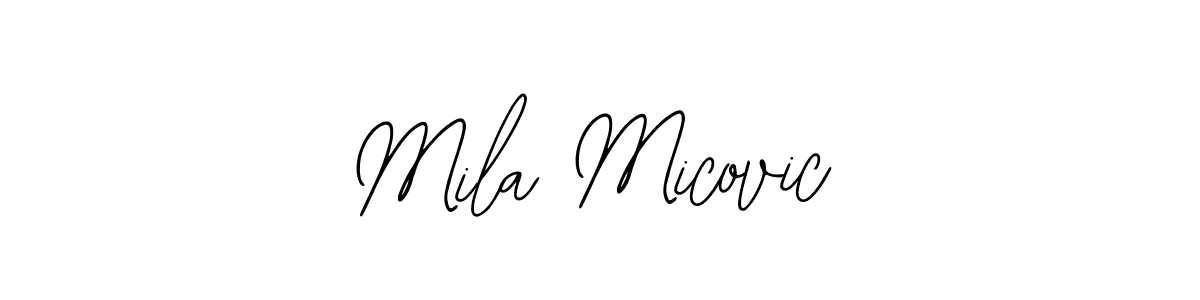 Make a short Mila Micovic signature style. Manage your documents anywhere anytime using Bearetta-2O07w. Create and add eSignatures, submit forms, share and send files easily. Mila Micovic signature style 12 images and pictures png