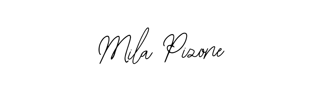 How to make Mila Pizone name signature. Use Bearetta-2O07w style for creating short signs online. This is the latest handwritten sign. Mila Pizone signature style 12 images and pictures png