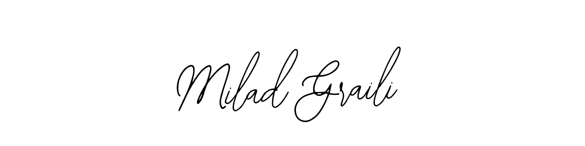 Similarly Bearetta-2O07w is the best handwritten signature design. Signature creator online .You can use it as an online autograph creator for name Milad Graili. Milad Graili signature style 12 images and pictures png