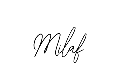 if you are searching for the best signature style for your name Milaf. so please give up your signature search. here we have designed multiple signature styles  using Bearetta-2O07w. Milaf signature style 12 images and pictures png