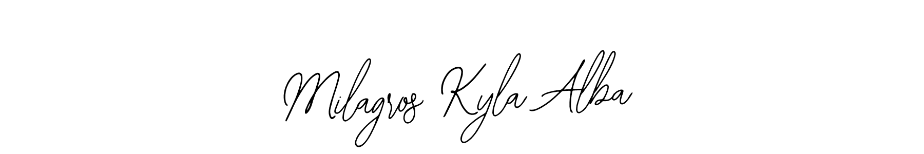 Create a beautiful signature design for name Milagros Kyla Alba. With this signature (Bearetta-2O07w) fonts, you can make a handwritten signature for free. Milagros Kyla Alba signature style 12 images and pictures png