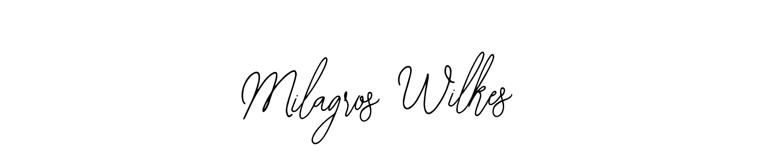 Similarly Bearetta-2O07w is the best handwritten signature design. Signature creator online .You can use it as an online autograph creator for name Milagros Wilkes. Milagros Wilkes signature style 12 images and pictures png