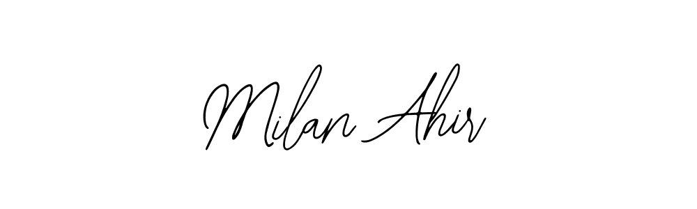 Create a beautiful signature design for name Milan Ahir. With this signature (Bearetta-2O07w) fonts, you can make a handwritten signature for free. Milan Ahir signature style 12 images and pictures png