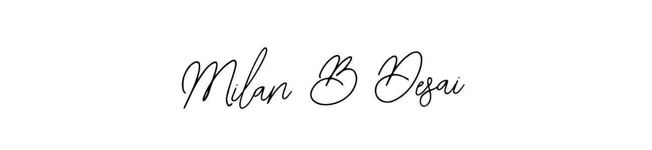 Design your own signature with our free online signature maker. With this signature software, you can create a handwritten (Bearetta-2O07w) signature for name Milan B Desai. Milan B Desai signature style 12 images and pictures png