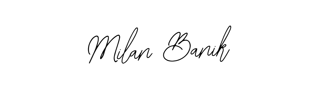 Make a beautiful signature design for name Milan Banik. With this signature (Bearetta-2O07w) style, you can create a handwritten signature for free. Milan Banik signature style 12 images and pictures png