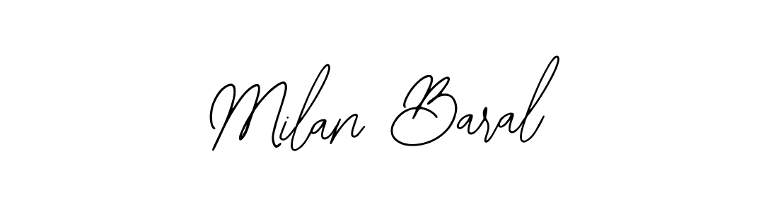 Design your own signature with our free online signature maker. With this signature software, you can create a handwritten (Bearetta-2O07w) signature for name Milan Baral. Milan Baral signature style 12 images and pictures png