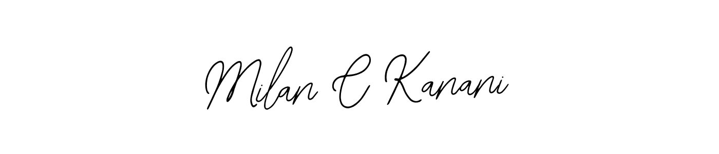 The best way (Bearetta-2O07w) to make a short signature is to pick only two or three words in your name. The name Milan C Kanani include a total of six letters. For converting this name. Milan C Kanani signature style 12 images and pictures png