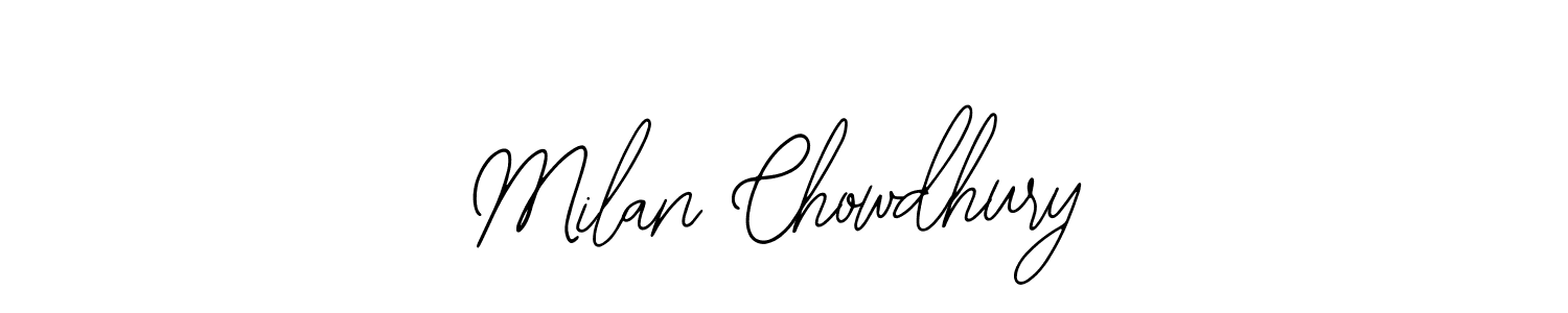 You should practise on your own different ways (Bearetta-2O07w) to write your name (Milan Chowdhury) in signature. don't let someone else do it for you. Milan Chowdhury signature style 12 images and pictures png
