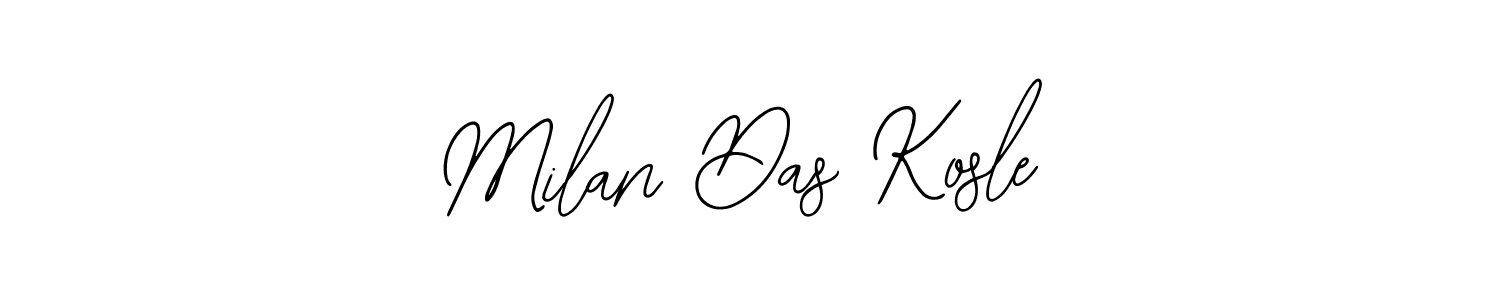 Similarly Bearetta-2O07w is the best handwritten signature design. Signature creator online .You can use it as an online autograph creator for name Milan Das Kosle. Milan Das Kosle signature style 12 images and pictures png