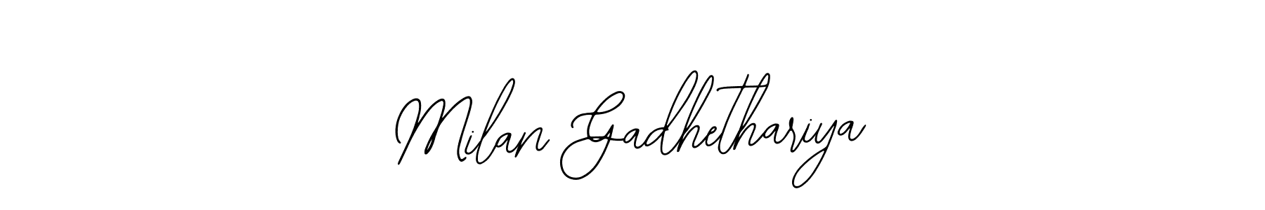 Make a beautiful signature design for name Milan Gadhethariya. Use this online signature maker to create a handwritten signature for free. Milan Gadhethariya signature style 12 images and pictures png