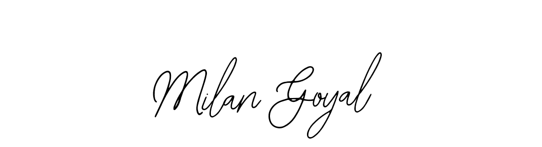 Create a beautiful signature design for name Milan Goyal. With this signature (Bearetta-2O07w) fonts, you can make a handwritten signature for free. Milan Goyal signature style 12 images and pictures png