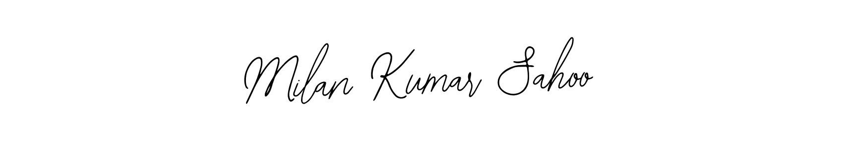 How to make Milan Kumar Sahoo name signature. Use Bearetta-2O07w style for creating short signs online. This is the latest handwritten sign. Milan Kumar Sahoo signature style 12 images and pictures png