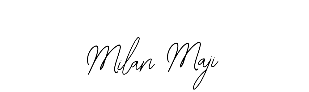 Bearetta-2O07w is a professional signature style that is perfect for those who want to add a touch of class to their signature. It is also a great choice for those who want to make their signature more unique. Get Milan Maji name to fancy signature for free. Milan Maji signature style 12 images and pictures png