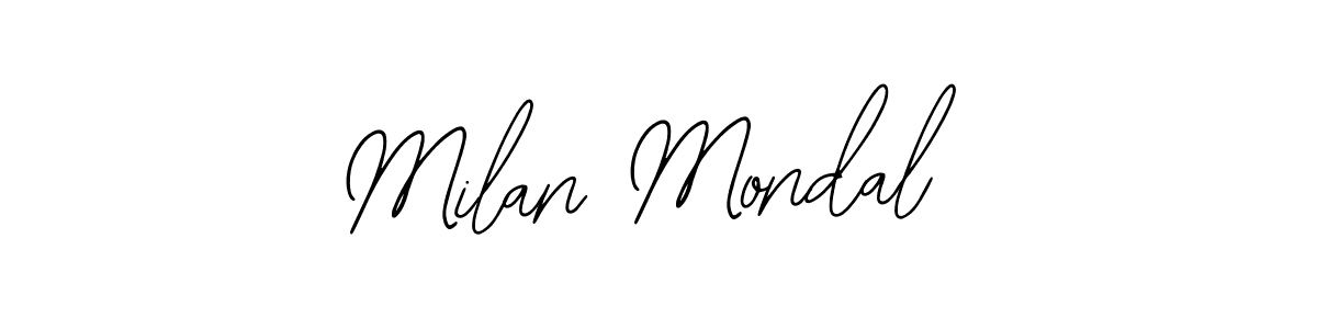 You should practise on your own different ways (Bearetta-2O07w) to write your name (Milan Mondal) in signature. don't let someone else do it for you. Milan Mondal signature style 12 images and pictures png