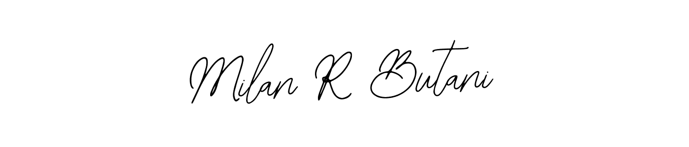 if you are searching for the best signature style for your name Milan R Butani. so please give up your signature search. here we have designed multiple signature styles  using Bearetta-2O07w. Milan R Butani signature style 12 images and pictures png