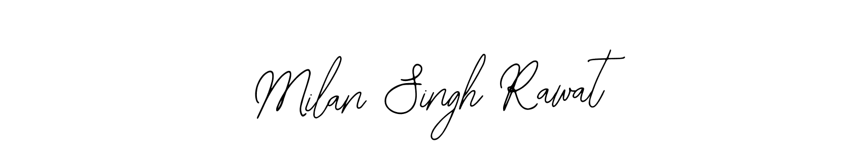 Similarly Bearetta-2O07w is the best handwritten signature design. Signature creator online .You can use it as an online autograph creator for name Milan Singh Rawat. Milan Singh Rawat signature style 12 images and pictures png
