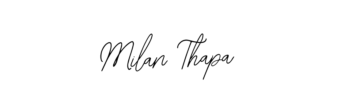 It looks lik you need a new signature style for name Milan Thapa. Design unique handwritten (Bearetta-2O07w) signature with our free signature maker in just a few clicks. Milan Thapa signature style 12 images and pictures png