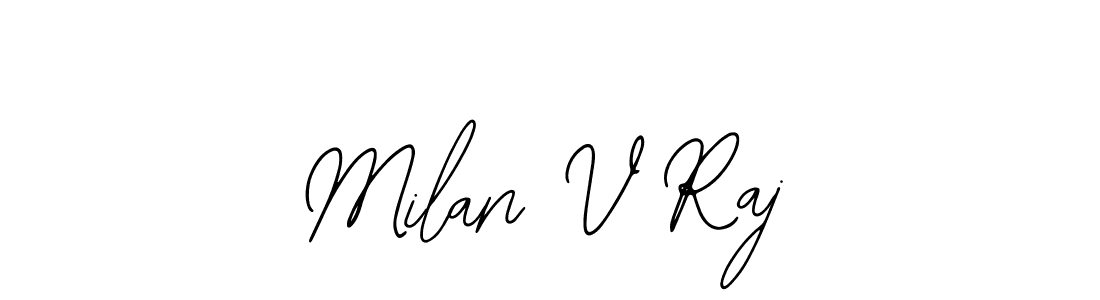 Design your own signature with our free online signature maker. With this signature software, you can create a handwritten (Bearetta-2O07w) signature for name Milan V Raj. Milan V Raj signature style 12 images and pictures png