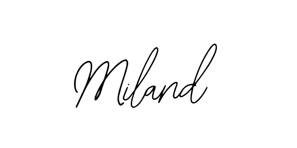 Once you've used our free online signature maker to create your best signature Bearetta-2O07w style, it's time to enjoy all of the benefits that Miland name signing documents. Miland signature style 12 images and pictures png