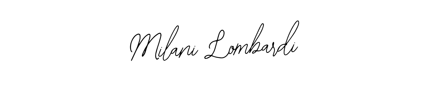 The best way (Bearetta-2O07w) to make a short signature is to pick only two or three words in your name. The name Milani Lombardi include a total of six letters. For converting this name. Milani Lombardi signature style 12 images and pictures png
