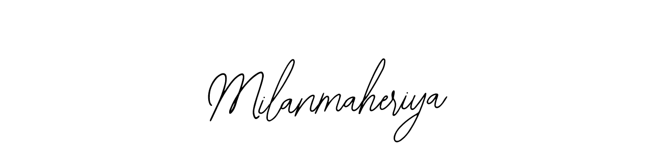 Design your own signature with our free online signature maker. With this signature software, you can create a handwritten (Bearetta-2O07w) signature for name Milanmaheriya. Milanmaheriya signature style 12 images and pictures png