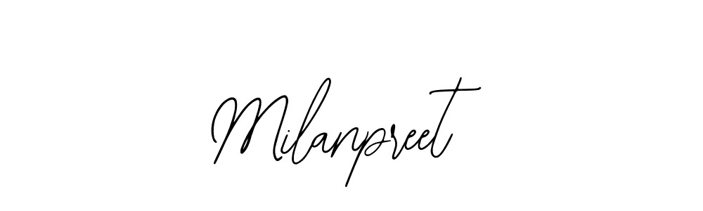 Also we have Milanpreet name is the best signature style. Create professional handwritten signature collection using Bearetta-2O07w autograph style. Milanpreet signature style 12 images and pictures png