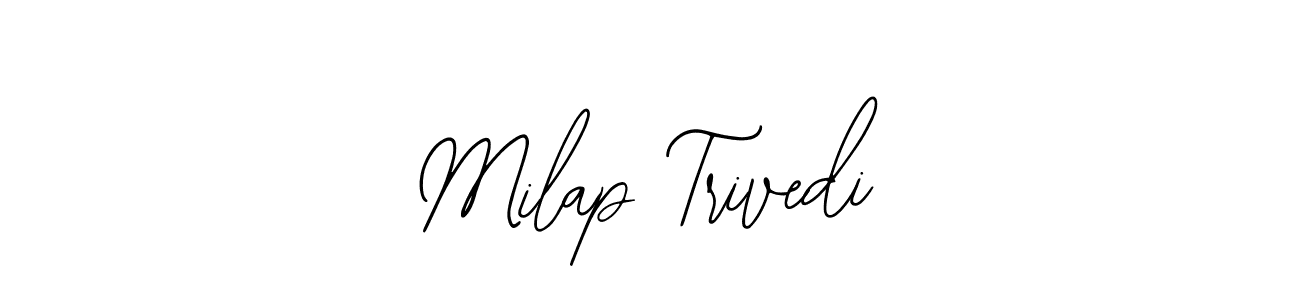 This is the best signature style for the Milap Trivedi name. Also you like these signature font (Bearetta-2O07w). Mix name signature. Milap Trivedi signature style 12 images and pictures png